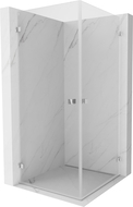 Mexen Lunar-B Duo cabine de douche pivotante 75 x 75 cm, transparent, chromé - 832-075L-075P-01-00