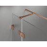 Mexen Lunar T desna kabina za tuš s otvaranjem 130 x 120 cm, prozirna, brušena bakrena - 834T-130-120-65-00-P