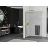 Mexen Kioto+ Shower wall with shelf Walk-in 110 x 200 cm, transparent, gold - 800-110-121-50-00
