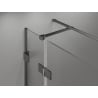 Mexen Lunar T desna preklopna tuš kabina 140 x 80 cm, prozirna, brušena pištol siva - 834T-140-080-66-00-P