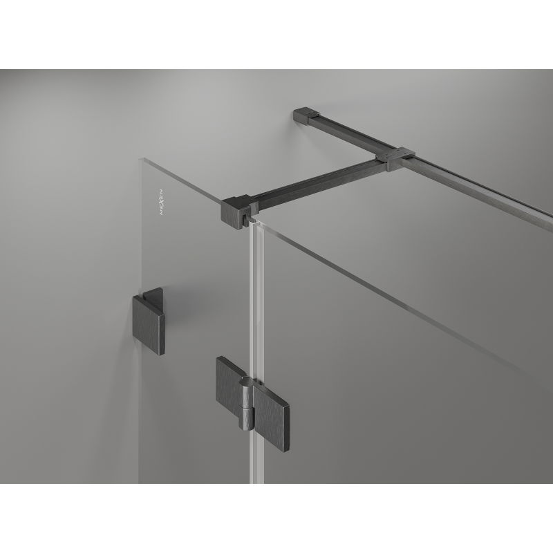Mexen Lunar T right hinged shower cabin 140 x 90 cm, transparent, gun gray brushed - 834T-140-090-66-00-P