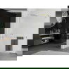 Mexen Kioto+ douchewand met plank Walk-in 90 x 200 cm, ijsbloem, goud - 800-090-121-50-30