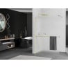 Mexen Kioto+ paroi de douche avec étagère Walk-in 90 x 200 cm, dépoli, or - 800-090-121-50-30