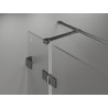 Mexen Lunar T tuš kabina na preklapanje desna 135 x 100 cm, prozirna, brušena pištoljsko siva - 834T-135-100-66-00-P