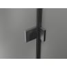 Mexen Lunar T desna preklopna tuš kabina 130 x 110 cm, prozirna, brušena sivo-čelična - 834T-130-110-66-00-P