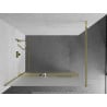 Mexen Kioto+ paroi de douche avec étagère Walk-in 120 x 200 cm, givrée, dorée - 800-120-121-50-30