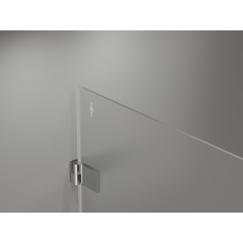 Mexen Lunar-B Duo opklappbar Duschkabinnent 80 x 75 cm, transparent, Chrom - 832-080L-075P-01-00