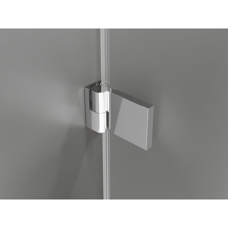 Mexen Lunar-B Duo 100 x 95 cm Hinged Shower Enclosure, Transparent, Chrome - 832-100L-095P-01-00