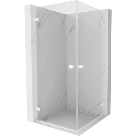 Mexen Lunar-B Duo pöörduksega dušikabiin 70 x 70 cm, läbipaistev, valge - 832-070L-070P-20-00