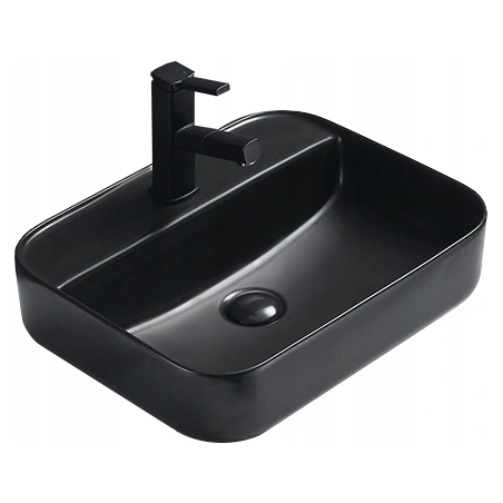 Mexen Alba Aufsatzwaschbecken 50 x 40 cm, Schwarz Matt - 21955085