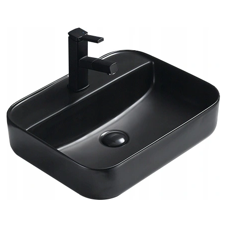 Mexen Alba lavabo de encimera 50 x 40 cm, negro mate - 21955085