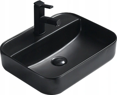 Mexen Alba lavabo sobre encimera 50 x 40 cm, negro mate - 21955085