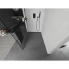 Mexen Kioto+ pregrada za tuš s policom Walk-in 80 x 200 cm, prozirna, crna - 800-080-121-70-00