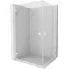 Mexen Lunar-B Duo cabine de douche pivotante 95 x 70 cm, transparent, blanc - 832-095L-070P-20-00
