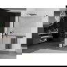 Mexen Kioto+ Duschwand mit Ablage Walk-in 100 x 200 cm, transparent, schwarz - 800-100-121-70-00