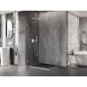 Mexen Lunar-B Duo Duschkabine Schwenkbar 100 x 75 cm, Transparent, Weiß - 832-100L-075P-20-00