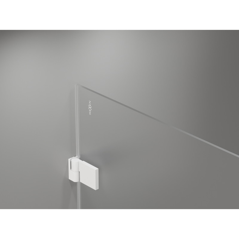 Mexen Lunar-B Duo tuš kabina s kliznim vratima 95 x 80 cm, prozirna, bijela - 832-095L-080P-20-00