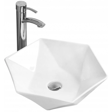 Mexen Mery lavabo à poser 48 x 41 cm, blanc - 21984800