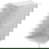 Mexen Lunar-B Duo draaideur douchecabine 100 x 85 cm, transparant, wit - 832-100L-085P-20-00
