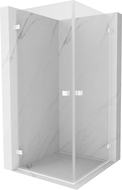 Mexen Lunar-B Duo Duschkabine, schwenkbar, 90 x 90 cm, transparent, weiß - 832-090L-090P-20-00