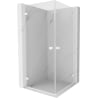 Mexen Lunar-B Duo cabine de douche pivotante 100 x 100 cm, transparent, blanc - 832-100L-100P-20-00