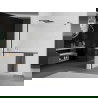 Mexen Kioto+ Duschwand mit Regal Walk-in 70 x 200 cm, satiniert, schwarz - 800-070-121-70-30
