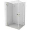 Mexen Lunar-B Duo cabine de douche pivotante 90 x 70 cm, transparente, dorée - 832-090L-070P-50-00