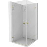 Mexen Lunar-B Duo avatav dušinurk 75 x 75 cm, läbipaistev, kuldne - 832-075L-075P-50-00