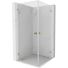 Mexen Lunar-B Duo shower enclosure swing door 75 x 75 cm, transparent, gold - 832-075L-075P-50-00
