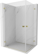 Mexen Lunar-B Duo preklopna tuš kabina 80 x 75 cm, prozirna, zlatna - 832-080L-075P-50-00