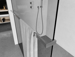 Mexen reling para toallas para mampara de ducha, cromo - 800-06-01