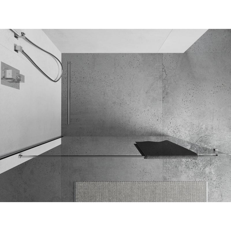 Mexen towel rail for shower wall, chrome - 800-06-01