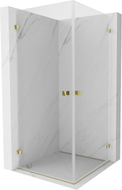 Mexen Lunar-B Duo klizna tuš kabina 80 x 80 cm, prozirna, zlatna - 832-080L-080P-50-00
