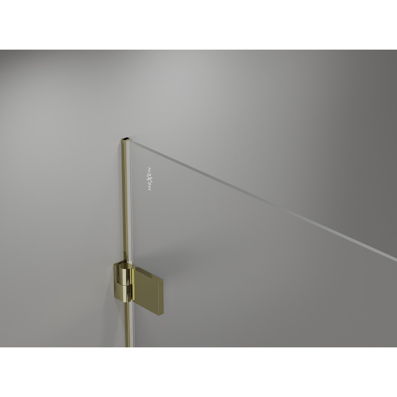 Mexen Lunar-B Duo kabina za tuširanje s dvostrukim vratima 95 x 80 cm, prozirna, zlatna - 832-095L-080P-50-00