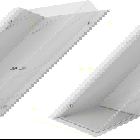Mexen Lunar-B Duebel oppenen Duschkabinn 90 x 85 cm, transparent, Gold - 832-090L-085P-50-00