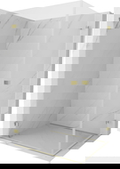 Mexen Lunar-B Duo Duschkabine zum Öffnen 90 x 85 cm, transparent, gold - 832-090L-085P-50-00