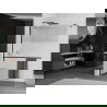 Mexen Kioto+ douchewand met plank Walk-in 70 x 200 cm, transparant/geëtst, zwart - 800-070-121-70-35