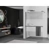 Mexen Kioto+ Duschwand mit Regal Walk-in 90 x 200 cm, transparent/Matt, schwarz - 800-090-121-70-35