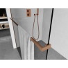 Mexen Uni-R towel rail for shower screen, brushed copper - 800-06-65