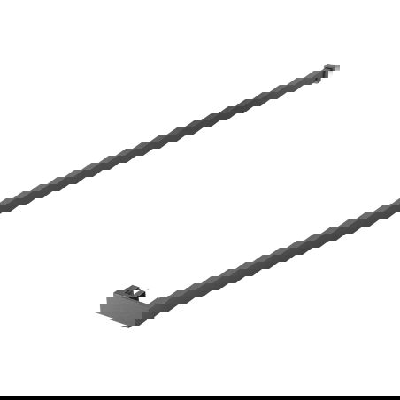 Mexen towel rail for shower wall, gun gray brushed - 800-06-66