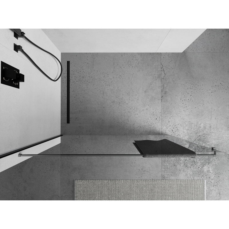 Mexen handdoekrail voor douchewand, geborsteld gun gray - 800-06-66