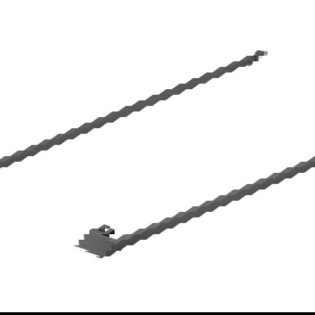 Mexen toallero para mampara de ducha, gun metal - 800-06-95