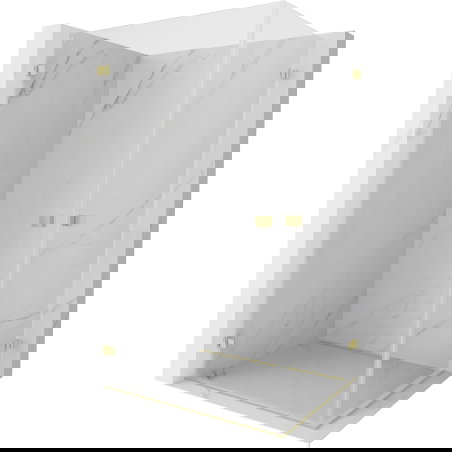 Mexen Lunar-B Duo Duschkabinnenausschwenkbuerer 100 x 80 cm, transparent, gebueren - 832-100L-080P-55-00