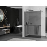 Mexen Kioto+ dušisein riiuliga Walk-in 80 x 200 cm, grafiit, must - 800-080-121-70-40