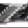 Mexen Kioto+ Duschwand mit Ablage Walk-in 120 x 200 cm, graphit, schwarz - 800-120-121-70-40