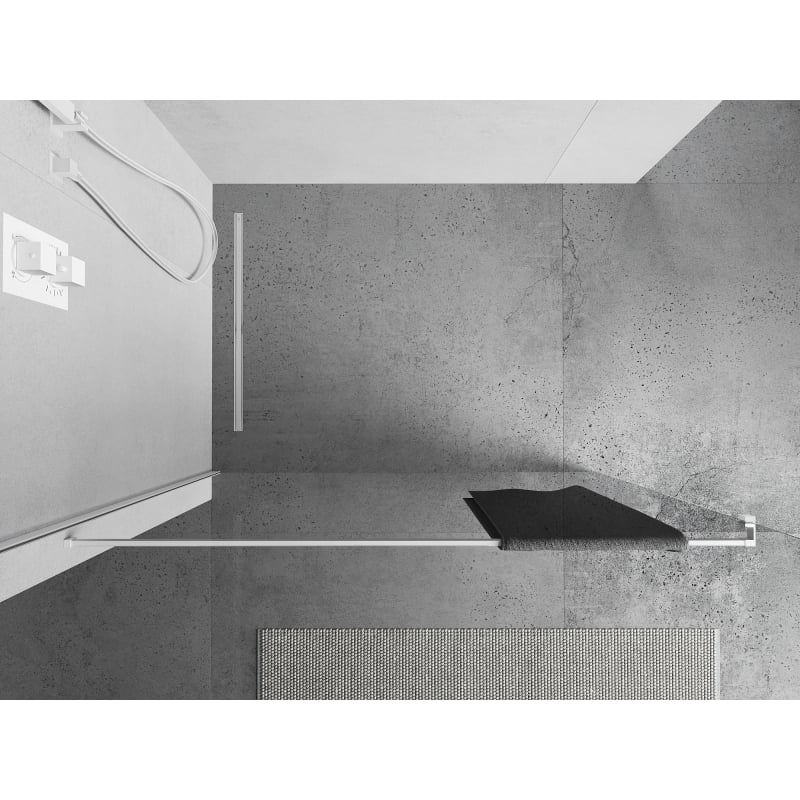 Mexen barra de toalhas para parede de duche, branco - 800-06-20