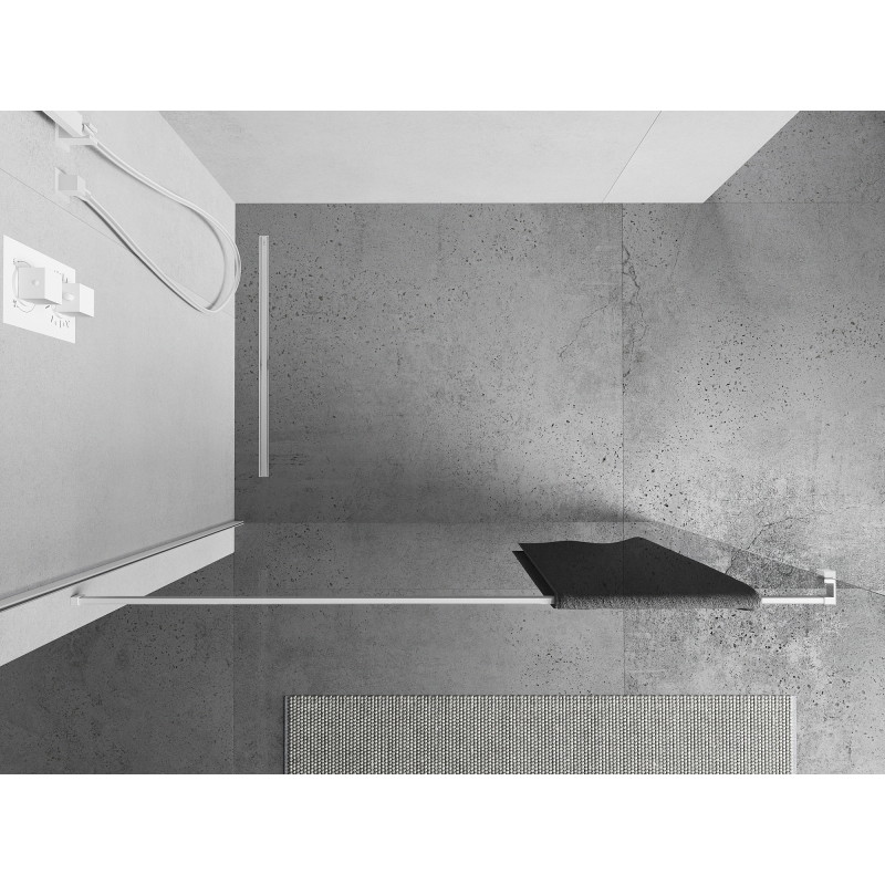 Mexen Uni-R Pyyhetanko suihkuseinään, valkoinen - 800-06-20