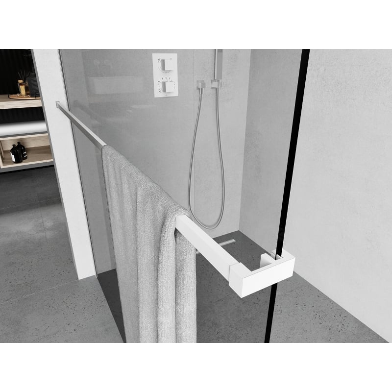 Mexen barra de toalhas para parede de duche, branco - 800-06-20