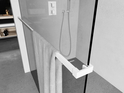 Mexen handdoekhouder voor douchewand, wit - 800-06-20