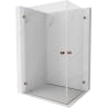 Mexen Lunar-B Duo 95 x 85 cm Hinged Shower Enclosure, Transparent, Rose Gold - 832-095L-085P-60-00